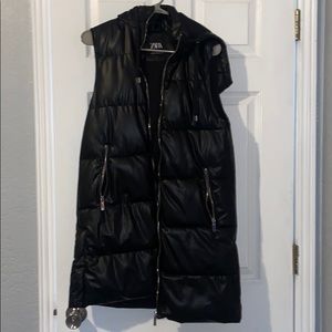Long puffer vest